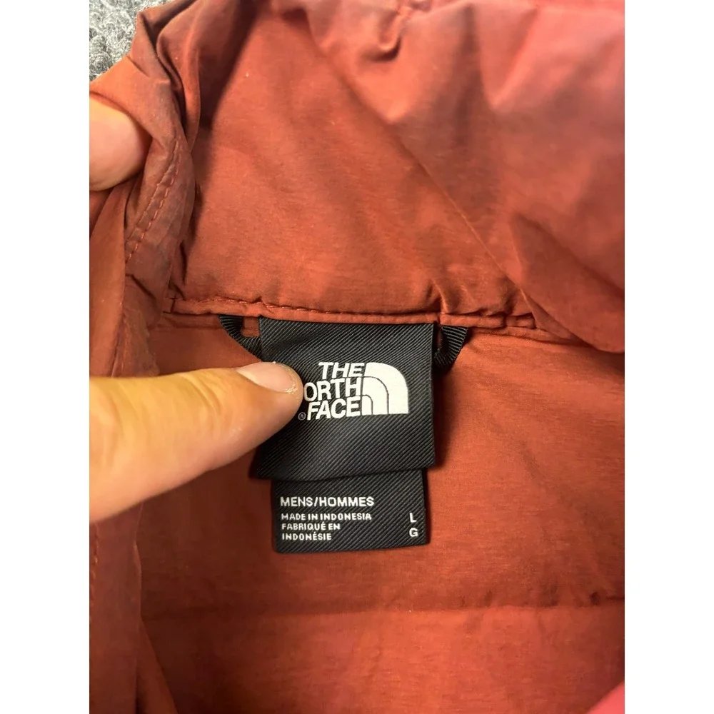 The North Face Belleview Stretch Down Jacket Mens Large Orange Full Zip
